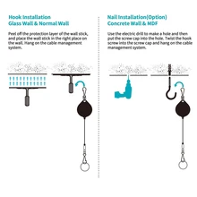 6 шт. с крючками система управления гарнитура инструмент Помощник VR кабель игры выдвижной Профессиональный потолочный шкив для Oculus Rift