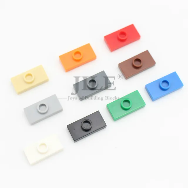 100pcs MOC Building Block Plate Modified 1x2 with 1 Stud Assemble Pars Compatible 15573 3794 Creative Bricks Construction Toys 2