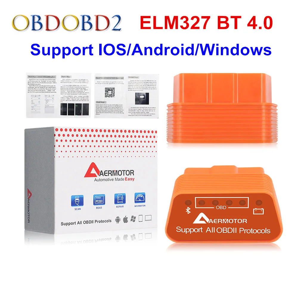 Супер Мини ELM327 Bluetooth V2.1/V1.5 OBD2 автомобильный диагностический инструмент ELM 327 Bluetooth 4,0 для Android/Symbian OBDII протокол - Цвет: ELM327 BT 4.0