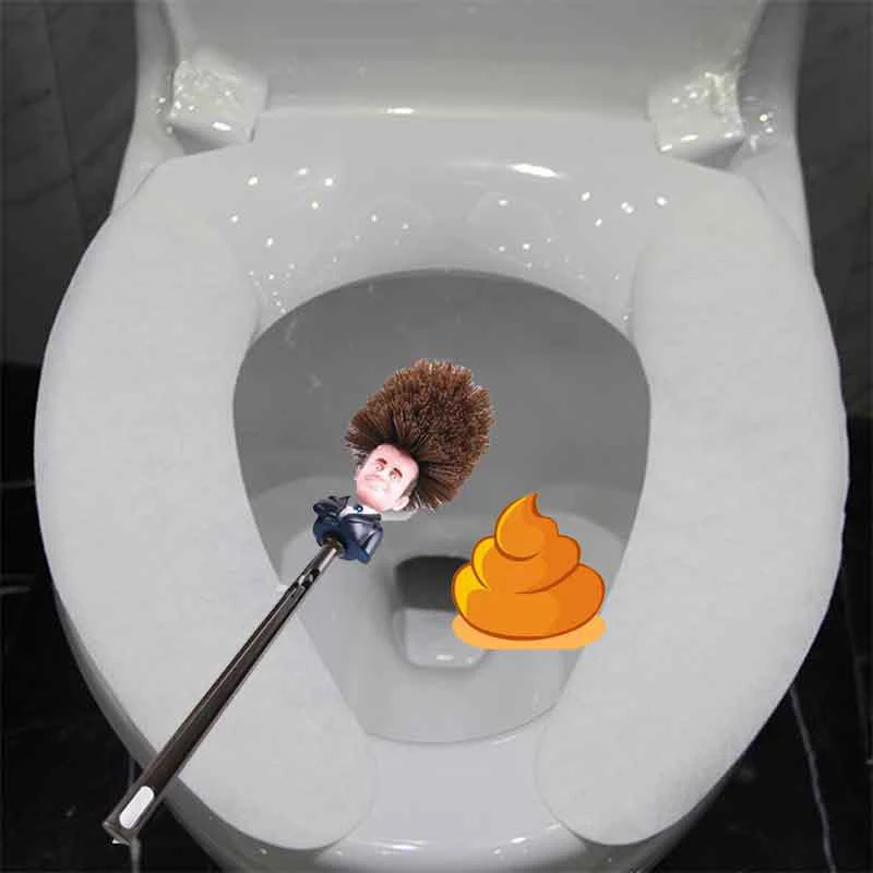 Emmanuel Macron WC Toilette France President Toilet Brush Make The Toilet Great Again LB88