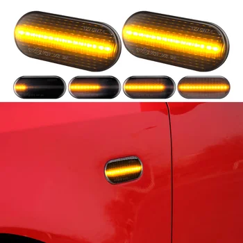 

2pcs Flowing Yellow Fender Dynamic Marker Light LED Side Turn Signal Light For Ford C-Max Fiesta Focus Fusion Galaxy Car Tuning