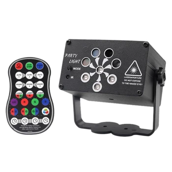 

8-Hole 240-in-1 Mini Stage Light UV Party Light Rechargeable for Christmas, Halloween, Stage, Bar, KTV Decoration