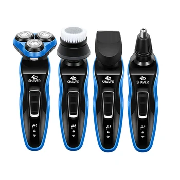 

4 In 1 Male Electric Shaver Whole Body Washable Shaving Machine Rechargeable Men's Beard Trimmer Floating Triple Blade Razor 38D