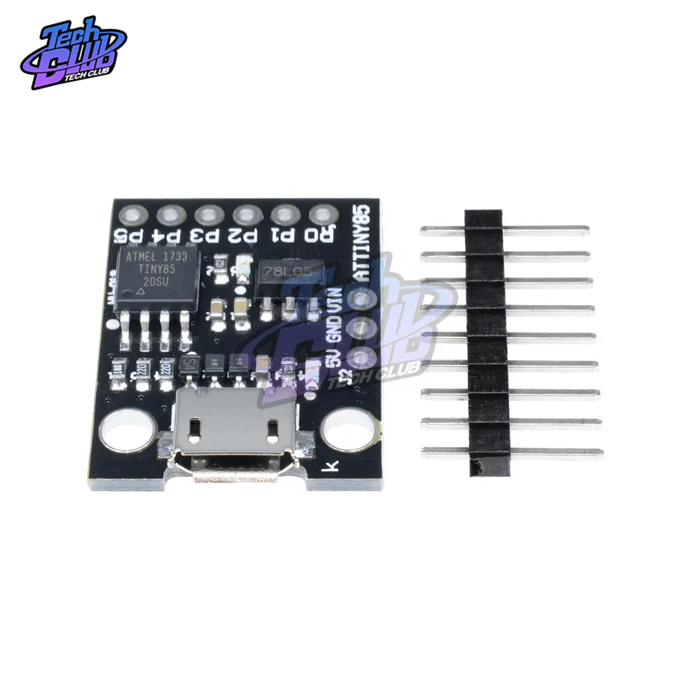 Плата разработки ATTINY для ATtiny13A/ATtiny25/ATtiny45/ATtiny85 редактор программирования Micro Usb