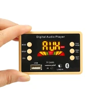 לוח מודול 5V 12V רכב אלחוטי Bluetooth 5.0 MP3 מפענח לוח מודול MP3 נגן אודיו WMA WAV / FM רדיו פענוח לוח עם שלט רחוק (5)
