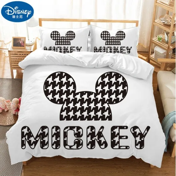 Мультфильм Минни Микки Маус 3D постельные принадлежности набор полиэстер одеяло; пододеяльник наволочки для Chidlren Рождественский подарок - Цвет: mickey 3