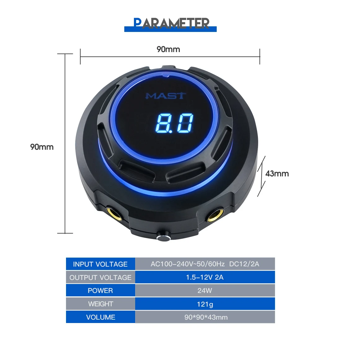 Mast OLED Display Screen Two Model Power Supply For Coil & Rotary Tattoo Machines Tattoo Supplies Accessories 2