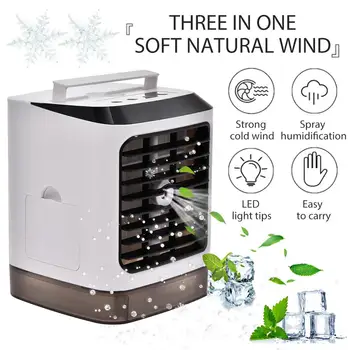 

Portable Air Conditioner Fan Mini Table Fan Evaporative Circulator Humidifier Quiet Air Cooler USB For Car Office Bedroom