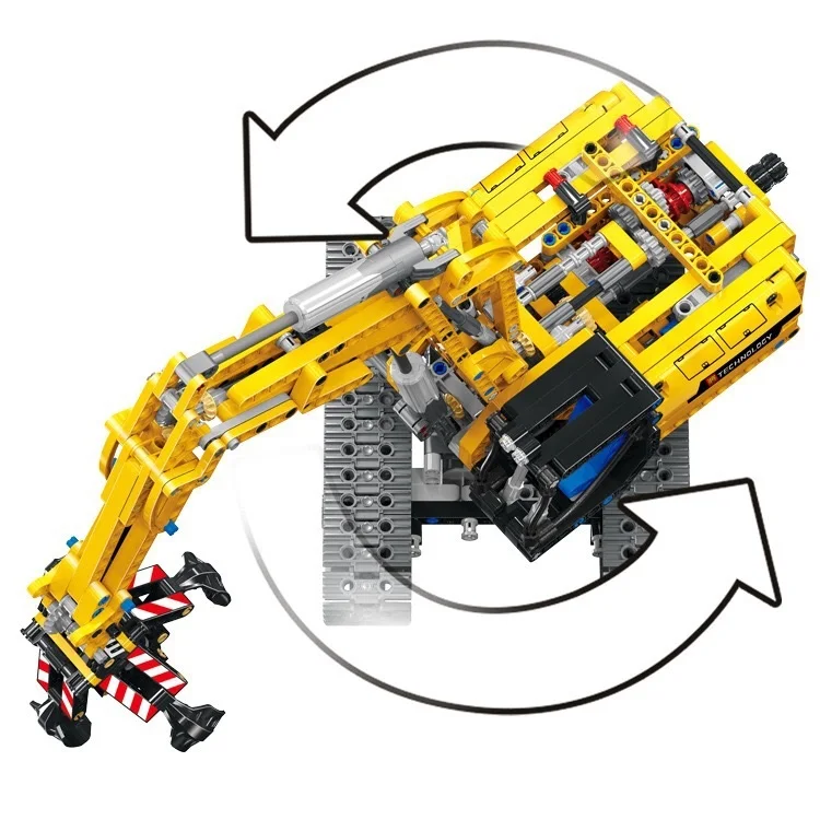 Ewellsold Ewellsold 720pcs 2 in 1 Excavator Compatible Technic Truck Model Building Blocks Bricks Boy Birthday Gift Toys