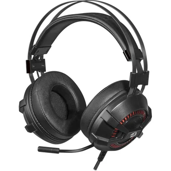 

Headset Redragon Bio wired, stereo, 20-20000 Hz, 32 Ohms, 120 dB, 20-20000 Hz, -42 dB, backlight, USB / mini Jack, black / red