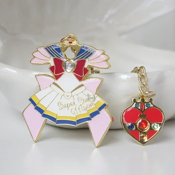 

Cartoon Anime Sailor Moon Action Figure Creative sailor Suit Keychain Toy Kawaii Charm Metal Key Ring Pendant Bag Xmas Gift Doll