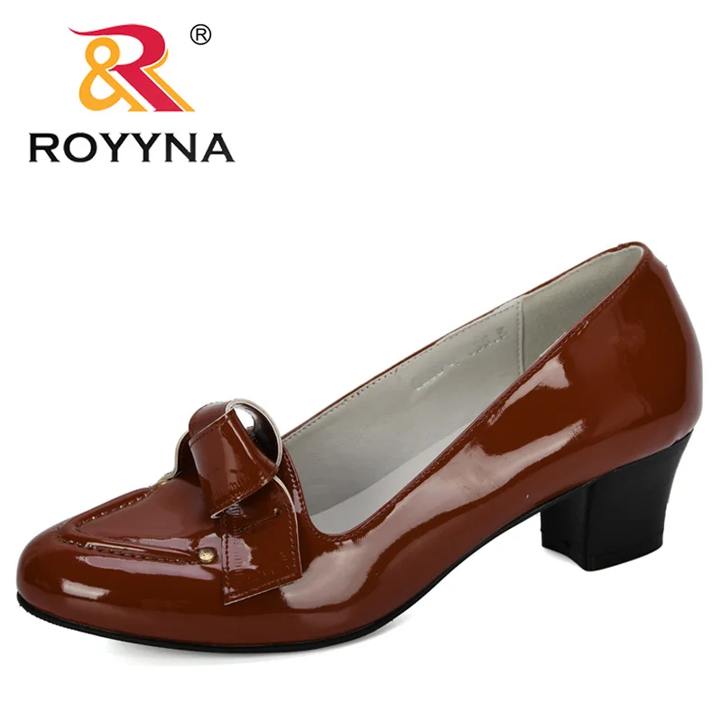 

ROYYNA 2019 New Designers Female Pumps Microfiber Women Shoes Fashion Office Work Wedding Party Shoes Ladies Heels Shoes Comfy