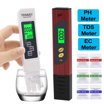 

New TDS PH Meter PH/TDS/EC/Temperature Meter Digital Water Quality Monitor Tester for Pools, Drinking Water, Aquariums