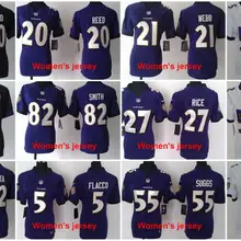 A+++ Для женщин женские сшитые Высокое качество Балтимор Дамы 9 Джастин Такер с вышитыми логотипами размеры s до XXL Джерси