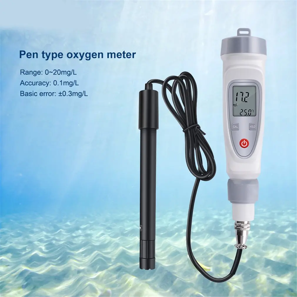 

Portable Dissolved Oxygen Meter Tester Pen Analyzer Pen Digital Water Quality Purity Monitor Filter Measuring With Backlight