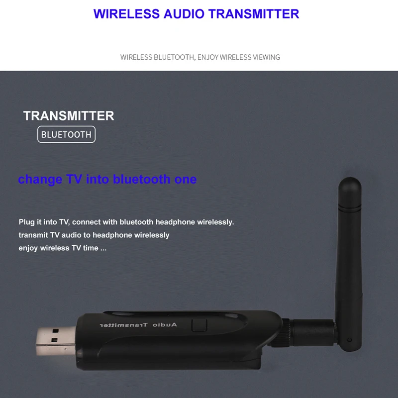 USB 3,5 мм беспроводной Bluetooth 4,0 A2DP стерео аудио передатчик для ноутбука ПК ТВ Прямая поставка