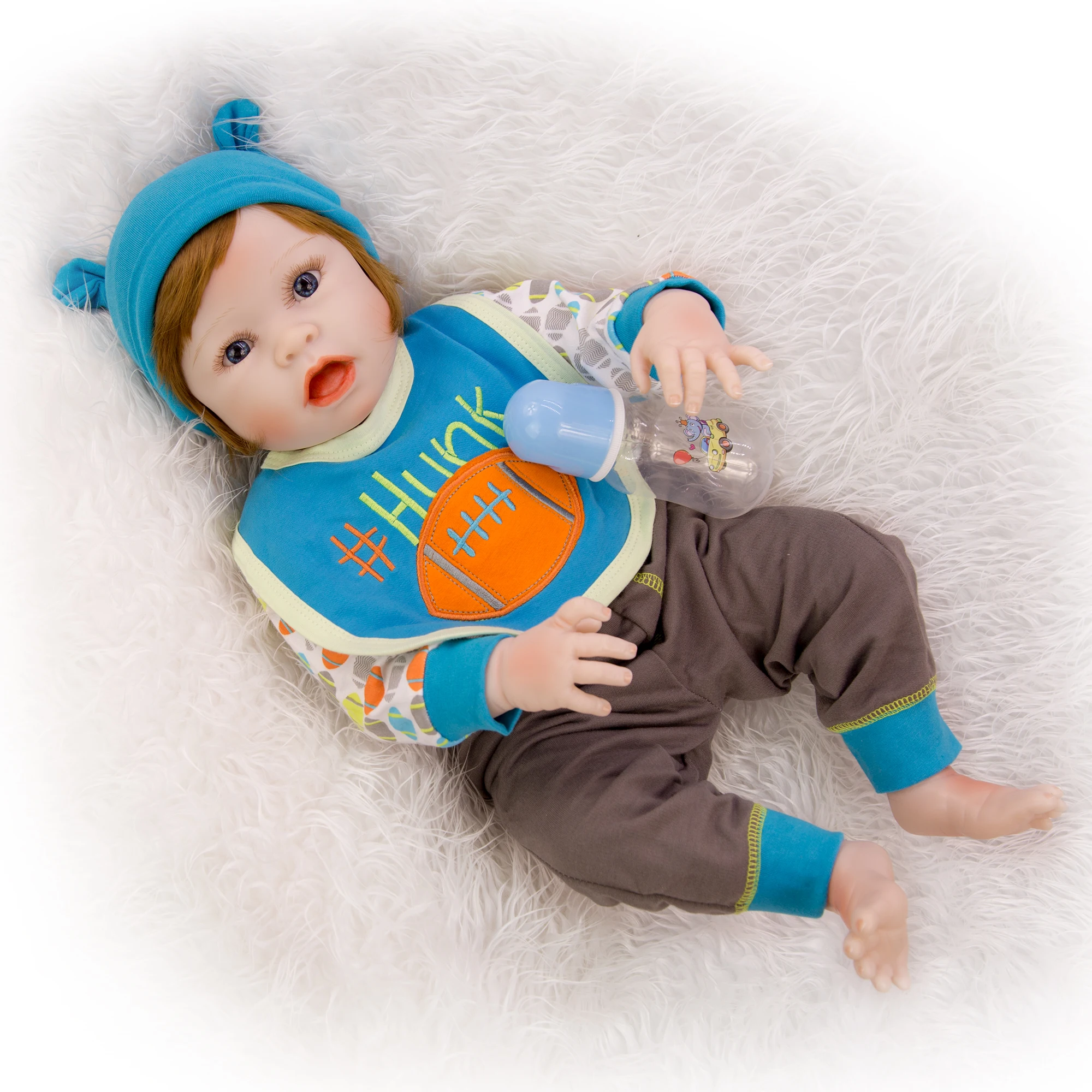 KEIUMI Reborn Menino 2" 57 см полная силиконовая кукла-младенец, мальчик спортивный стиль Reborn кукла для детей подарок на день рождения