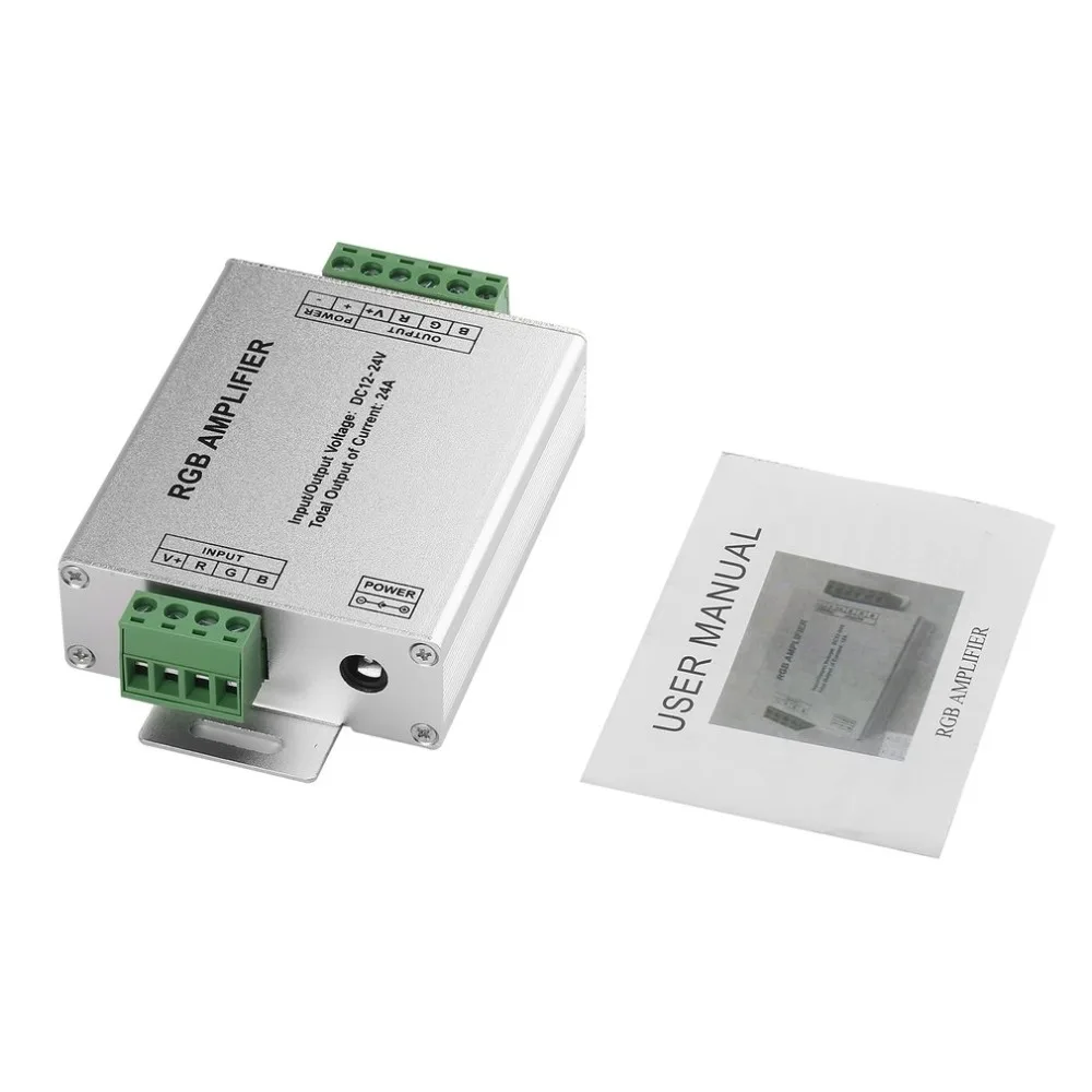 ICOCO светодиодный 24A усилитель контроллер Repeate DC12-24 V для RGB светодиодных лент освещения 5050 3528 репитер мощности контроллер консоли