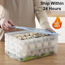 Storage-Tray Dumpling-Boxes Food-Container-Box Plastic Cool ATUCOHO Single-Layer Keep-Frozen