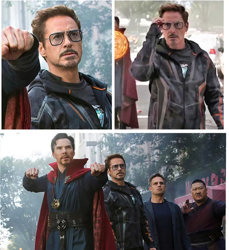 

5pc/lot Steampunk Tony Stark Iron Man 3 Sunglasses Mirrored Designer Brand Women Glasses Vintage Red Lens Sun Glasses UV400