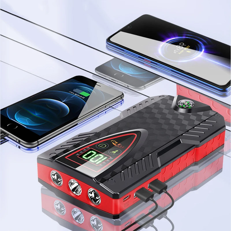 30000mAh 12V 1000A Car Jump Starter Power Bank for iPhone 12 11 Xiaomi  Tablet Powerbank Auto Jumper Engine Battery Car Emergency