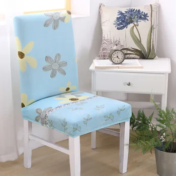

Spandex Elastic Printing Dining Chair Slipcover Modern Removable Anti-dirty Kitchen Seat Case Stretch Chair Cover for Banquet