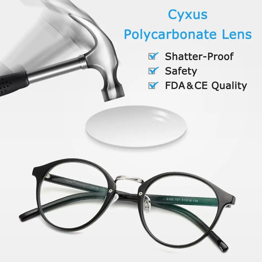 Cyxus анти голубой свет компьютерные очки для анти глаз глазного напряжения TR90 рамка для унисекс обновления-8165