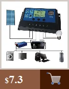 PWM 10/20/30A Dual USB Панели солнечные Батарея регулятор заряда аккумулятора 12/24V ЖК-дисплей