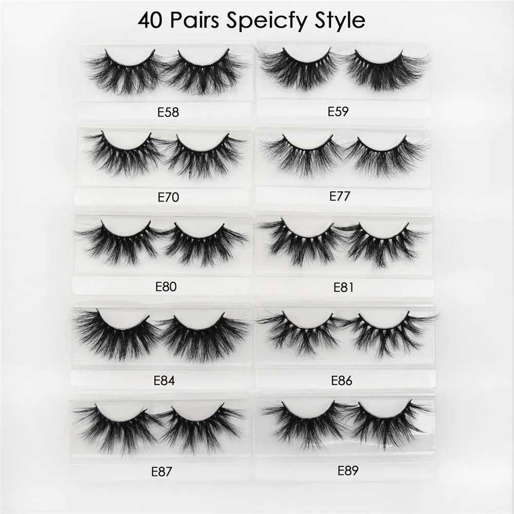 40 pairs specify 40 пар/лот visofree 25 мм ресницы Макияж 3d норковые ресницы безжалостные ручной драматические ресницы пушистые норковые ресницы E58 - Цвет: 40 pairs specify