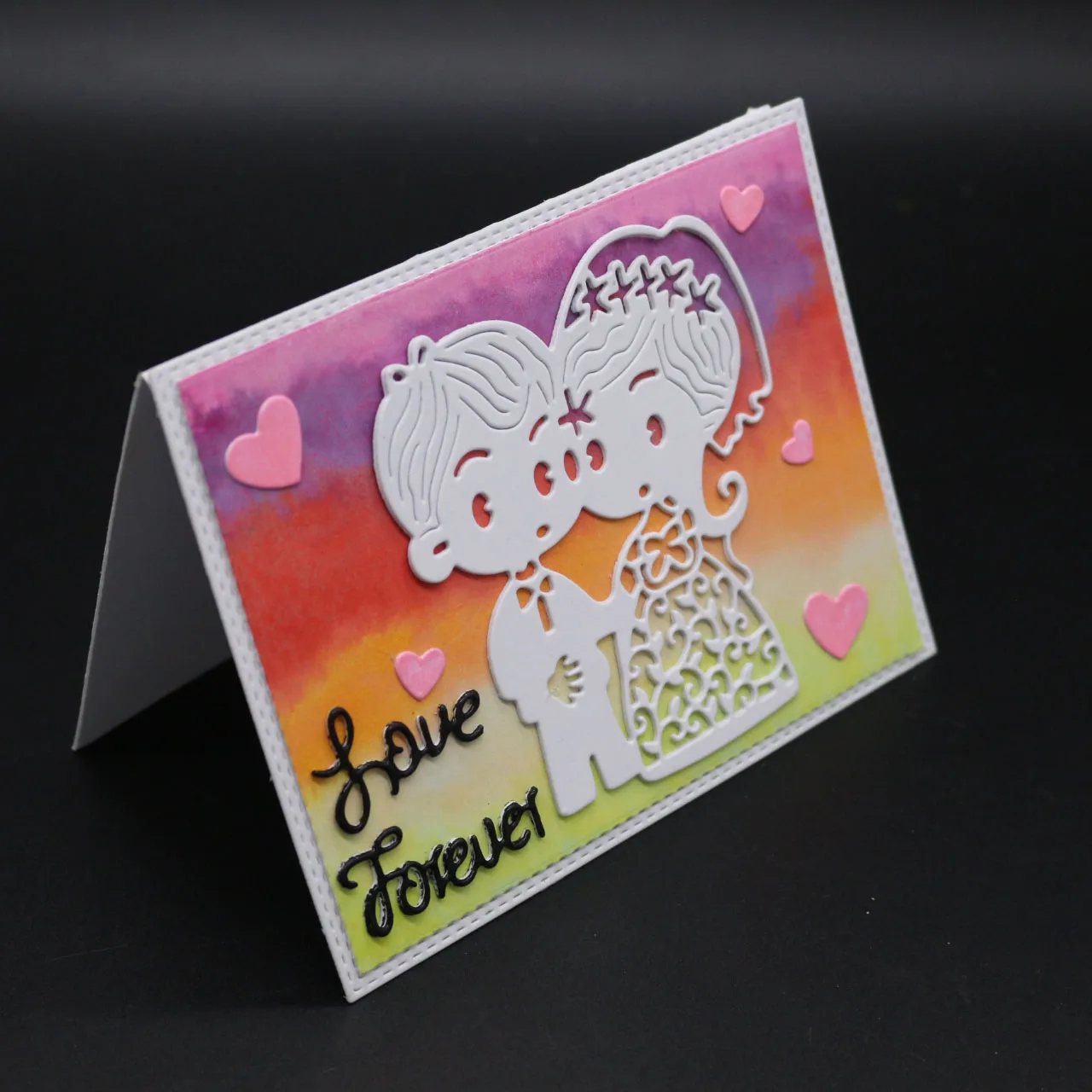 

AZSG wedding love Cutting Dies Clear Stamps For DIY Scrapbooking/Card Making Decorative Silicone Stamp Crafts