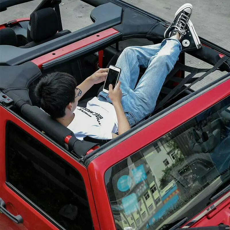 Для Jeep Wrangler JK TJ 1x грузовая сетка заднее окно дополнительное хранилище крыша сетчатый гамак