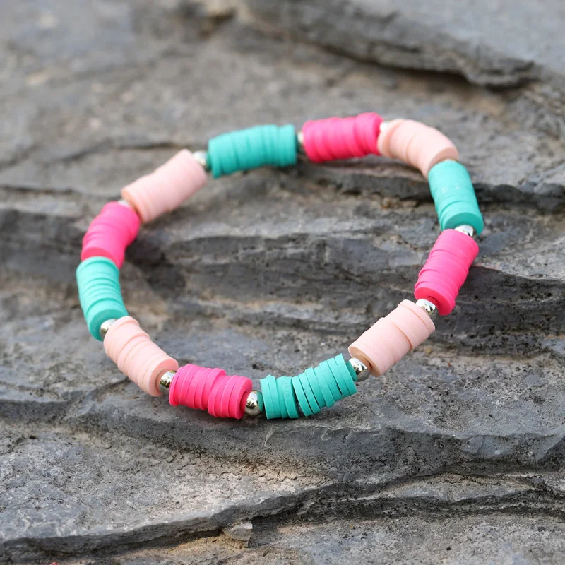 B526b VONNOR Handmade Fashion Fimo Bracelets for Women Jewelry boho Shell Stone Crystal Strand Bracelet Femme Accessories - Окраска металла: B526b
