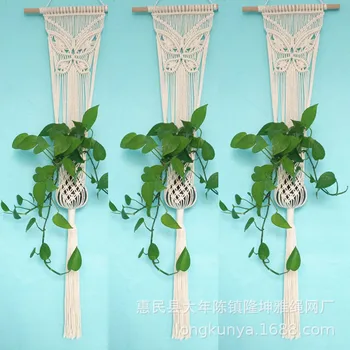 

Home Decoration Hanging Basket for Flower Arranging Hanging Basket for Flower Arranging String Bag Plant Tray Hand-woven Plant