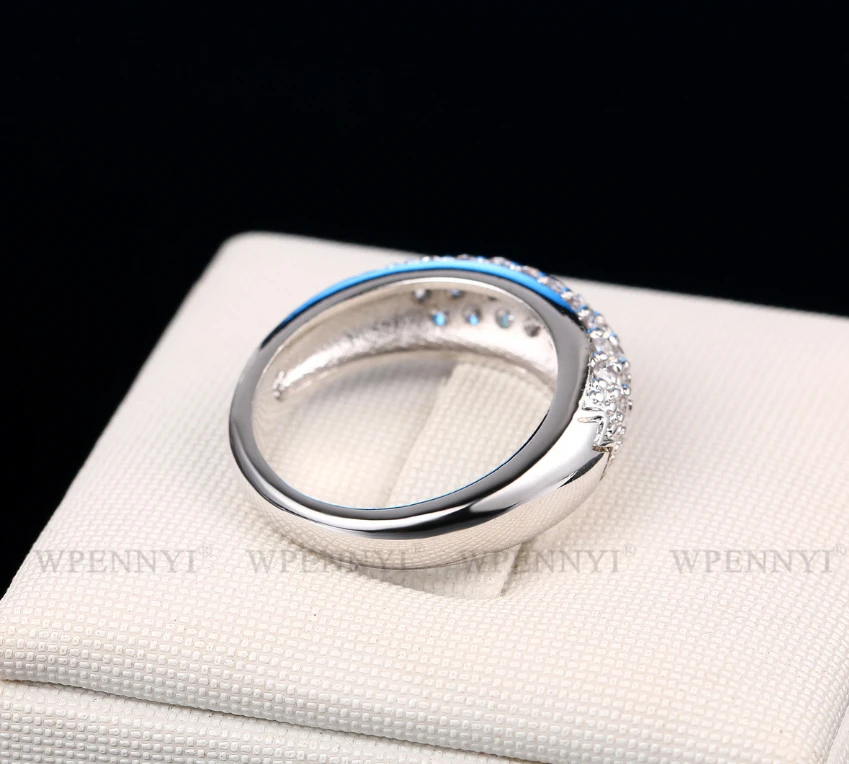 胧月经典排镶戒指 银 6