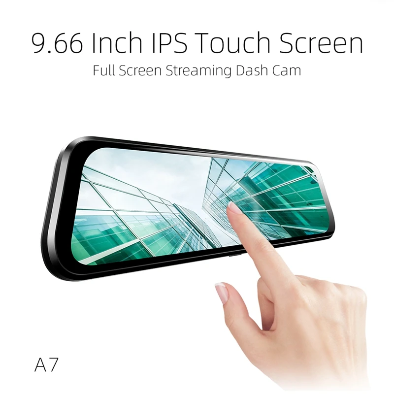 Anytek A7 FHD 1080P Автомобильный видеорегистратор Камера 9,66 дюймов зеркало заднего вида двойной объектив ADAS Starlight видеорегистратор ночного видения видеорегистратор