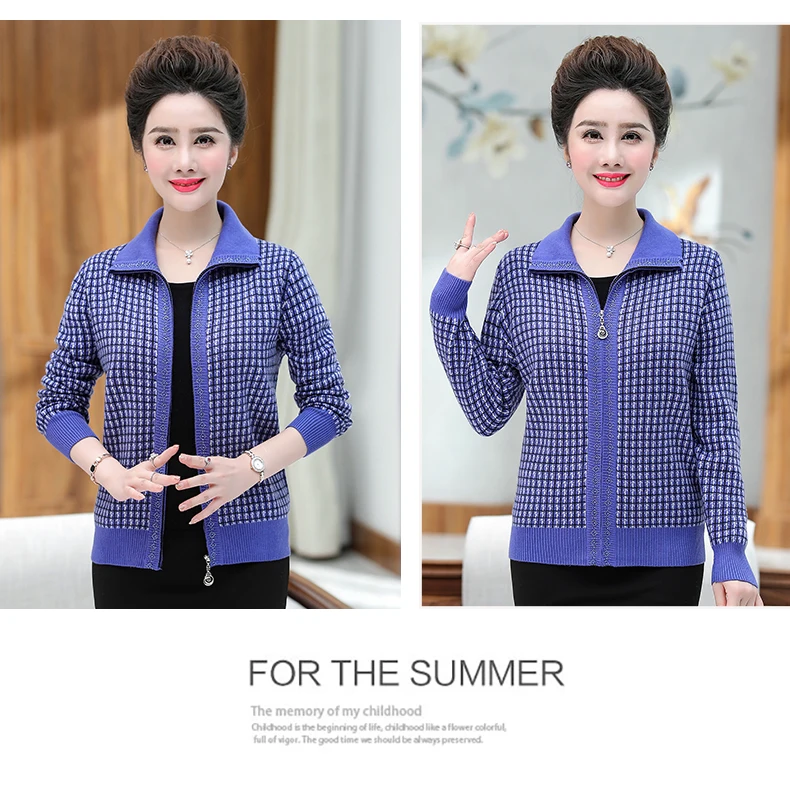 ASLTW Lattice Cardigan Woman New Autumn Winter Zipper Cardigan Feminino Plus Size Outwear Coat Knitted Lapel Thick Sweater Women