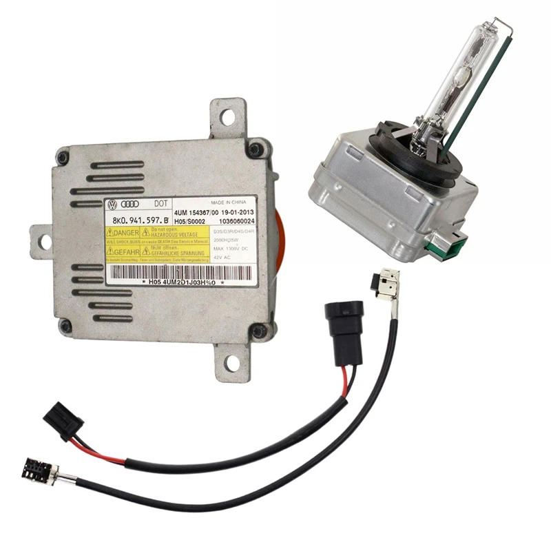 8K0941597B 8K0. 941.597.B 1036060024 8K0941597B ксенон HID фара балласт с зажигателем и D3 лампы для VW AUDI D3S D3R D4S D4R