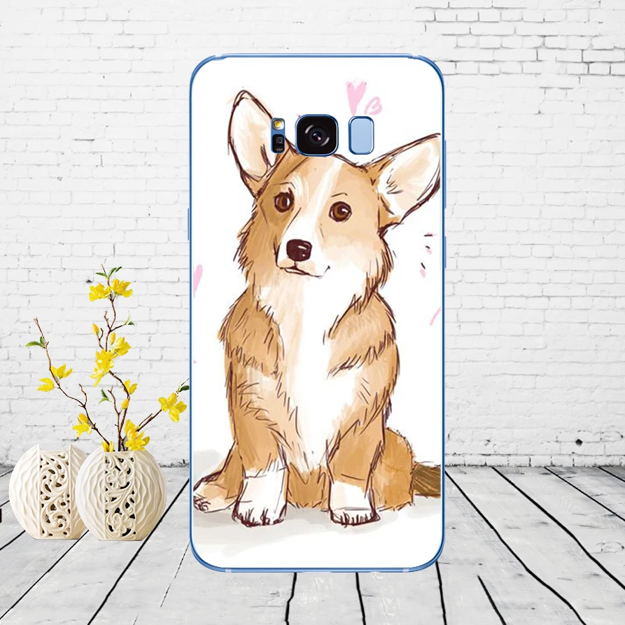 81DD супер милый щенок корги Мягкий силиконовый чехол для Samsung Galaxy S6 S7 edge S8 S9 S10 plus A70 A50 чехол