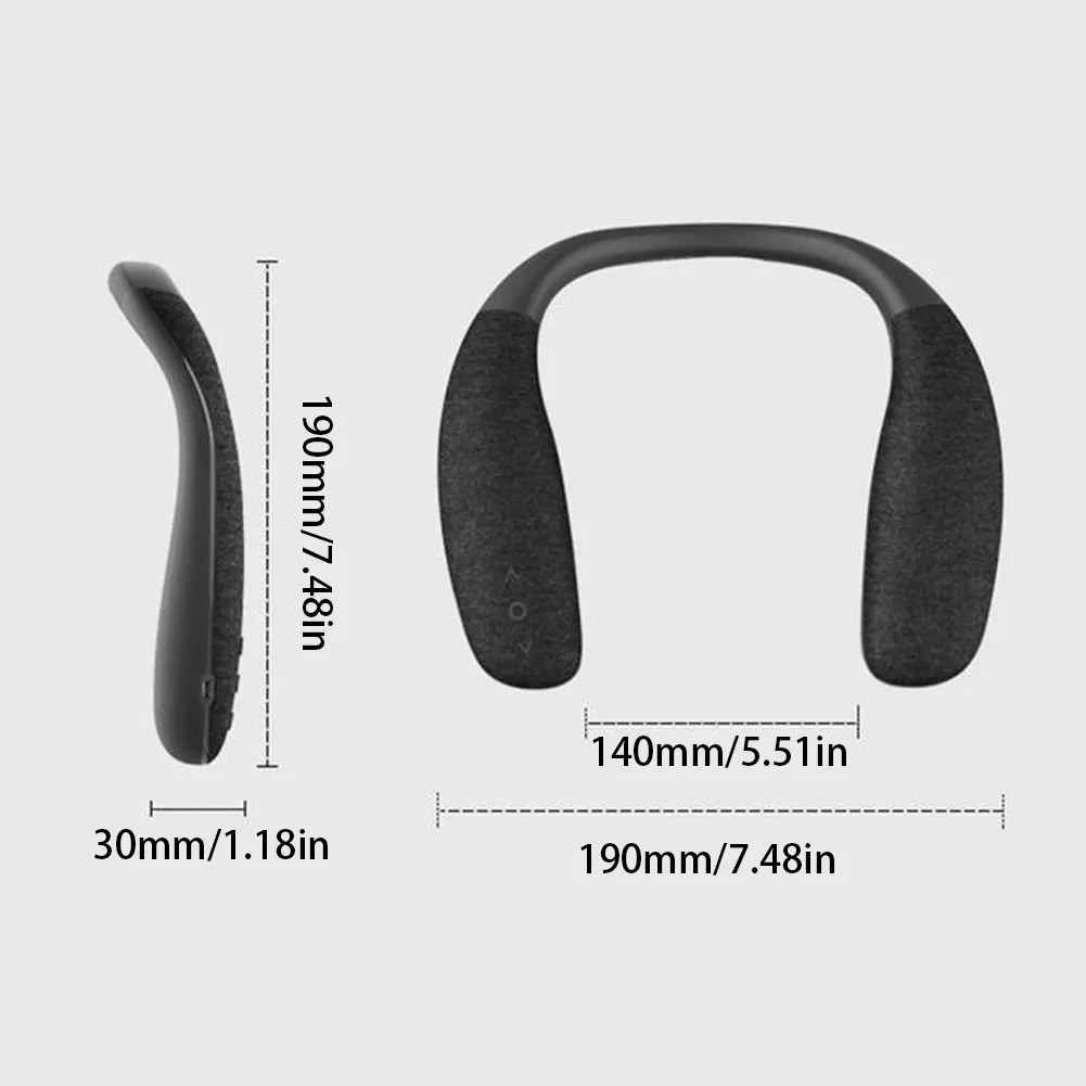 Neck Bluetooth Speaker Surround sound wireless speaker bluetooth 5.0 with Bass HD Voice button with microphone For Game Bluedio HS neck-mounted bluetooth speaker portable wireless speaker bass bluetooth 5.0 FM radio support SD card slot