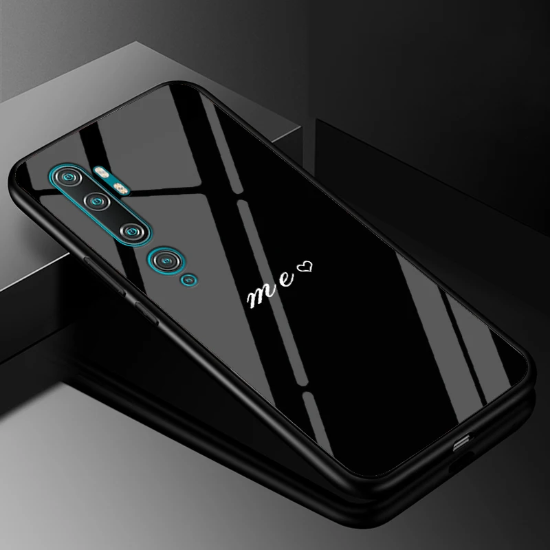 38 Для Xiaomi mi CC9 Pro Чехол PC Пластиковый стеклянный чехол для телефона черный ТПУ бампер чехол для Xiaomi mi CC9 Pro CC9Pro чехол mi cc9 Pro 6,47" - Цвет: 38