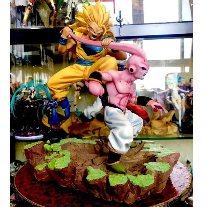 Аниме Dragon Ball Z Сон Гоку против Majin Buu сцены GK смола статуя фигурка Коллекция Модель игрушки X3515