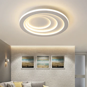 

New Round Plafondlamp Modern Led Ceiling Light For Living room Lights Bedroom Kitchen White Color Ceiling Lamp LED Luminaires