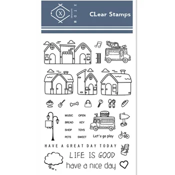 

Hot selling Village script alphabet transparent clear stamp / silicone seal roller stamp DIY scrapbook album / card production