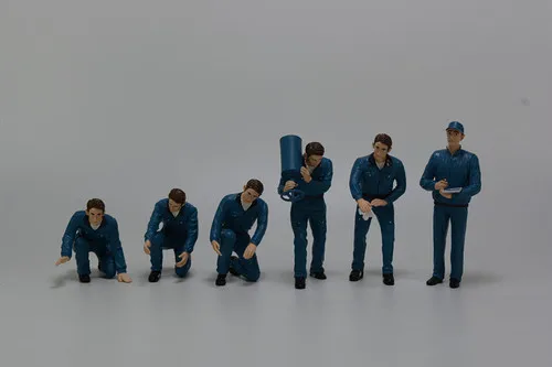 blue 1:18 высокое моделирование Repairman модельный Набор Кукла Бутик Ремонт магазин сцена соответствующие модели автомобиля ремонтник для сплава автомобиля moedel - Цвет: blue