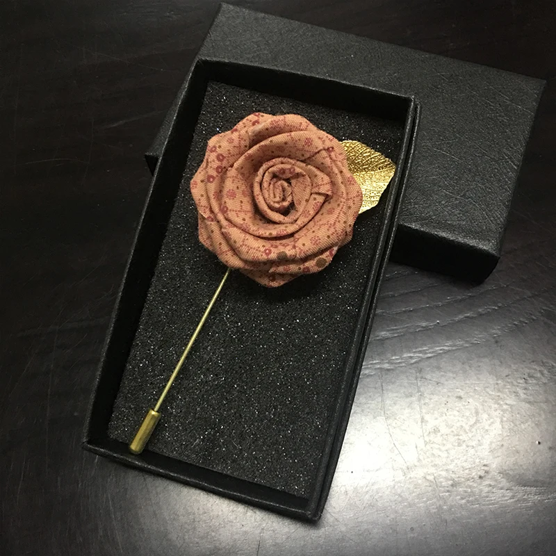 No BOX Brooches Британская Мужская и женская романтическая брошь из сплава на лацкане, брошь для жениха, свадьбы, клуба, вечерние, для костюма, цветочные броши в форме цветка розы аксессуары для корсажа - Цвет: No BOX Brooches