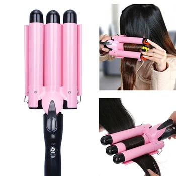 

Professional Curling Iron Ceramic Triple Barrel Hair Curler Irons Egg Roll Hair Wave Waver Styling Tools Hair Styler Wand