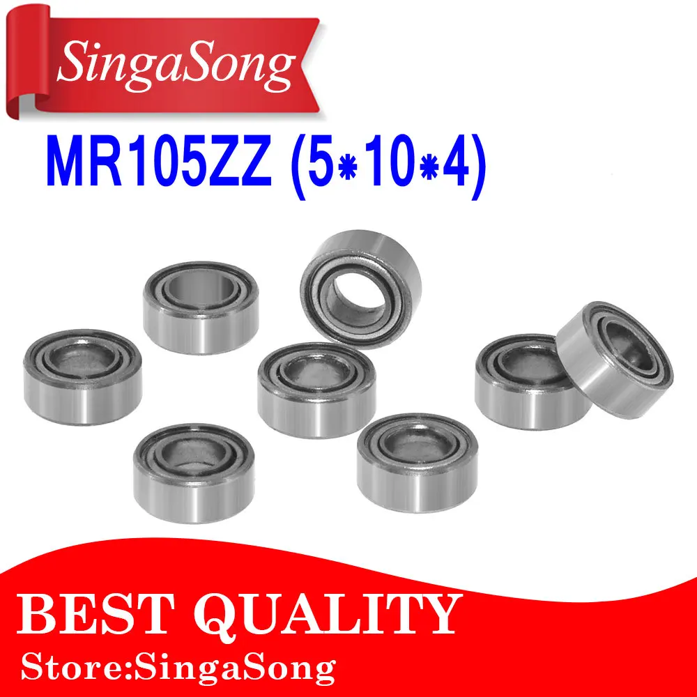 

High Quality 10pcs/lot MR105 MR105ZZ MR1052Z Metal Sealed Shielded Miniature Mini Deep Groove Bearing Ball 5x10x4mm 5*10*4