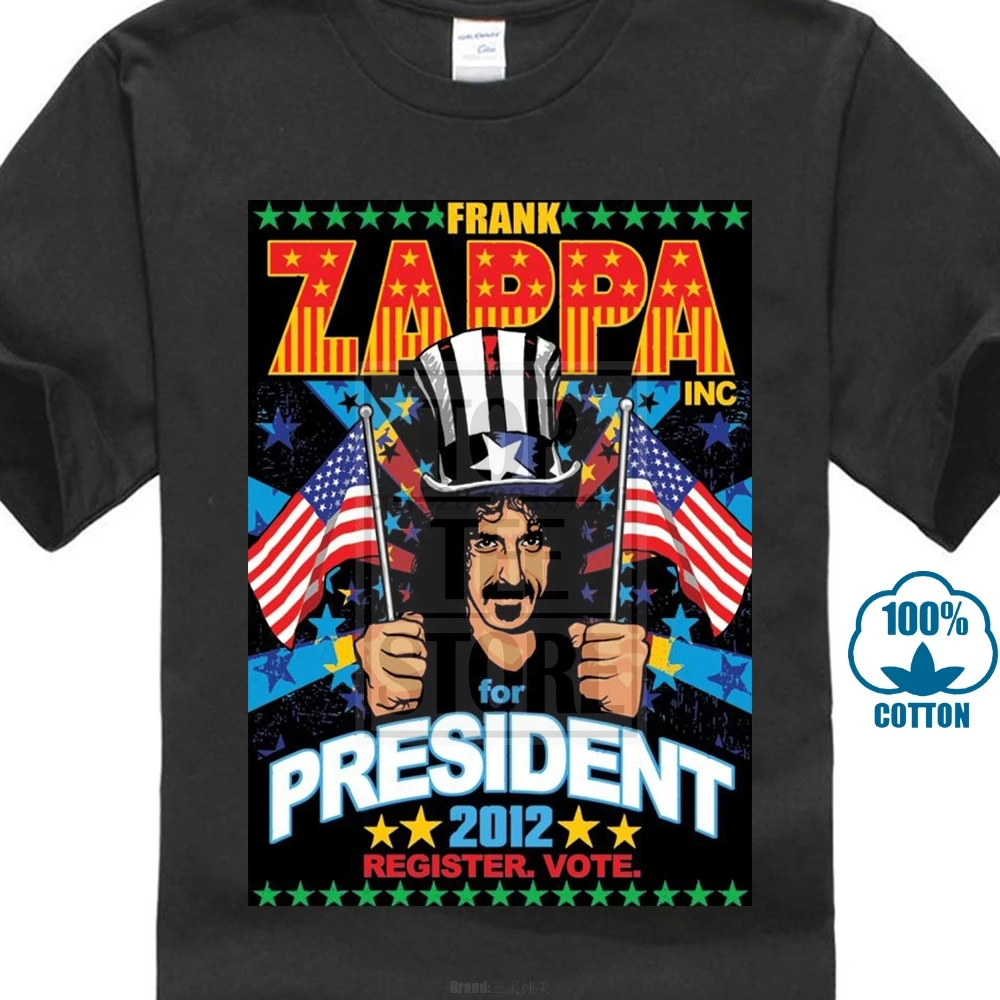 parkere Trampe mobil Simple and cozy Brand T Shirts Frank Zappa- Zappa For President Beefheart  Mothers Sz Hipster Tops Cool Short Sleeve Tees - AliExpress
