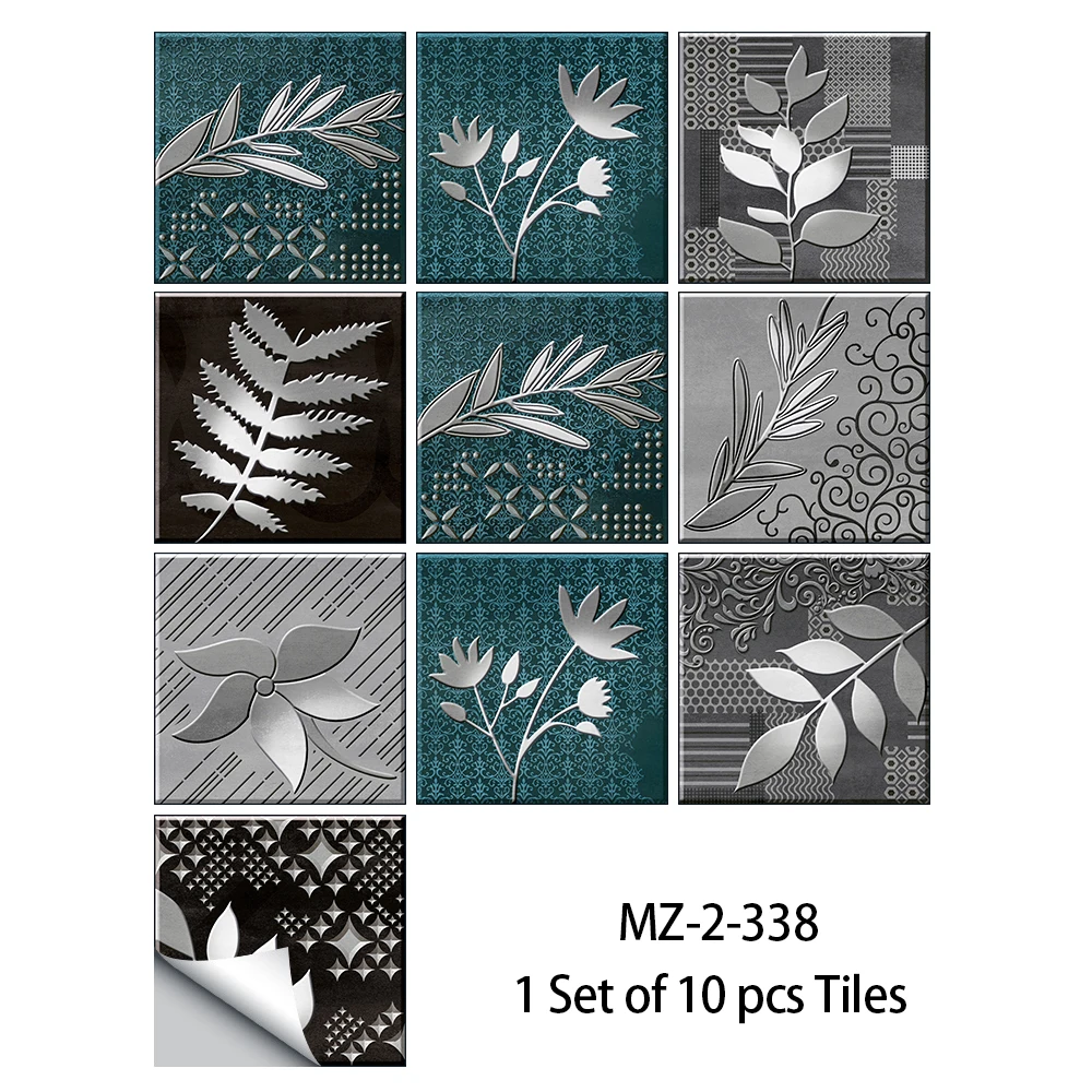 Description Picture 6 of item10/15cm Modern Style Wall Sticker Kitchen Wardrobe Toilet Wall Decals Home Decor Self-adhesive Crystal Hard Film Art Wallpaper