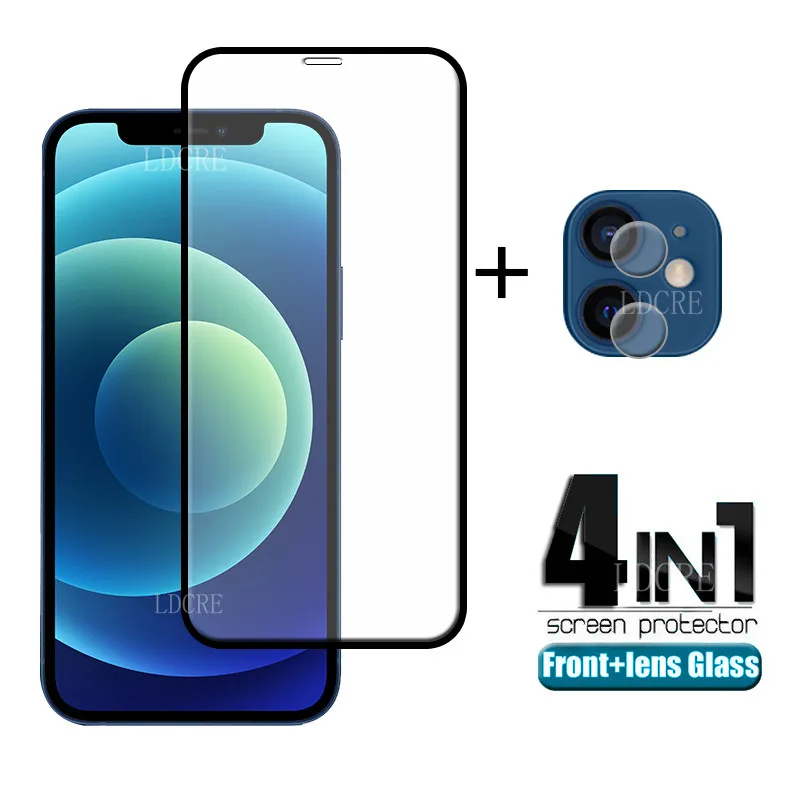 4-In-1 Per Iphone 12 Mini Vetro Per Iphone 12 Pro Full Cover Hd Protezione Per Schermo Per Iphone 8 Plus Se 2020 12 Pro Max Mini Glass